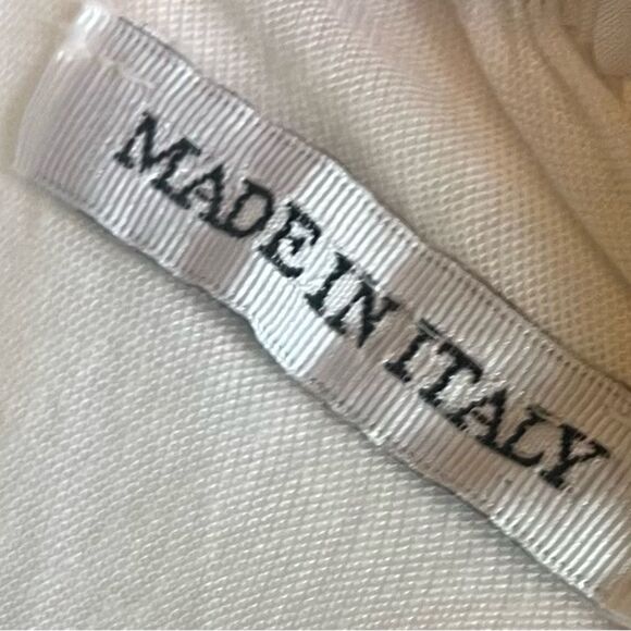 Silk Sundress Made in Italy Sz Small-Medium Rhinestone Bedazzled Straps Lined - Picture 10 of 10